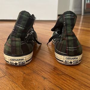 Scotch plaid hi top Chuck Taylor’s